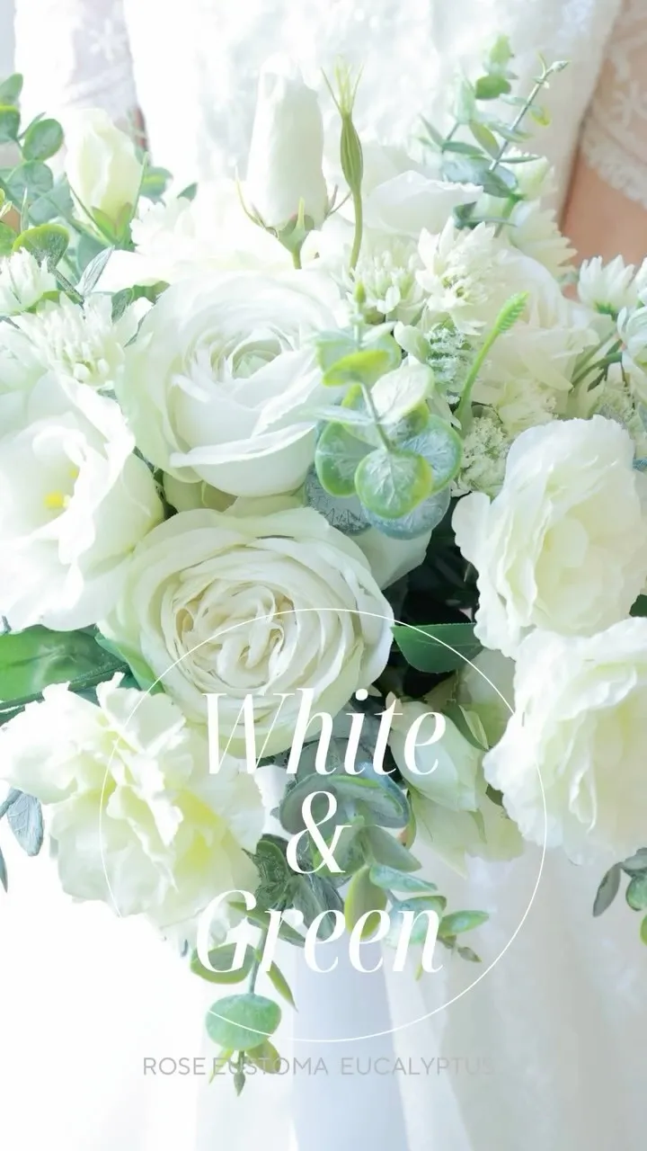 この日のために選んだ純白のブーケ♡